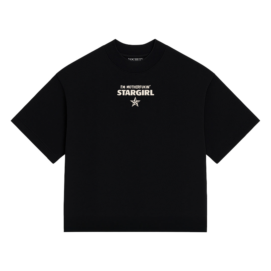 Playera Semi Oversize Stargirl Blanca