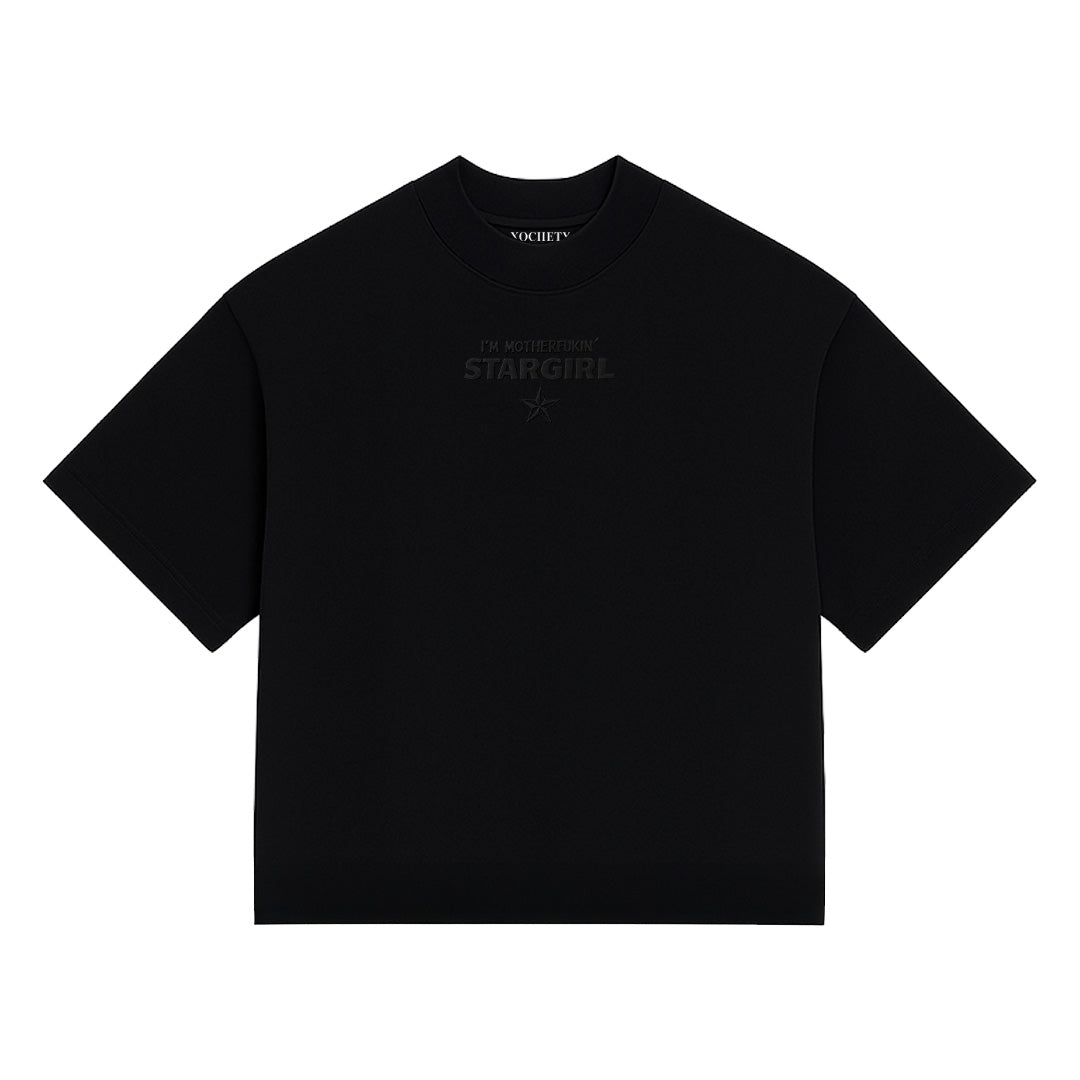 Playera Semi Oversize Stargirl Negra
